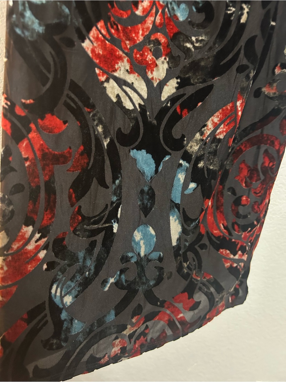 Women’s black red blue velour soft stretch cut out strappy midi dress size small - Picture 2 of 8